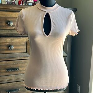 Blush Colored Fitted Top